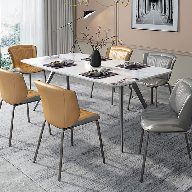 Home Side Chair Upholstered Wingback Dining Room Metal Chair (Set of 2) Clearhalo ' kitchen&dining_furn' 'Dining Chairs' 'Dining Tables & Seating' 'dining_chair' 'furn' 'furn_dining_chair' 'Furniture' 'furniture_dining_chair' 'Kitchen & Dining Furniture' 'kitchen' 3950531