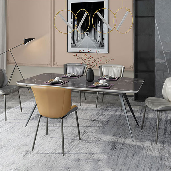 Home Side Chair Upholstered Wingback Dining Room Metal Chair (Set of 2) Clearhalo ' kitchen&dining_furn' 'Dining Chairs' 'Dining Tables & Seating' 'dining_chair' 'furn' 'furn_dining_chair' 'Furniture' 'furniture_dining_chair' 'Kitchen & Dining Furniture' 'kitchen' 3950532