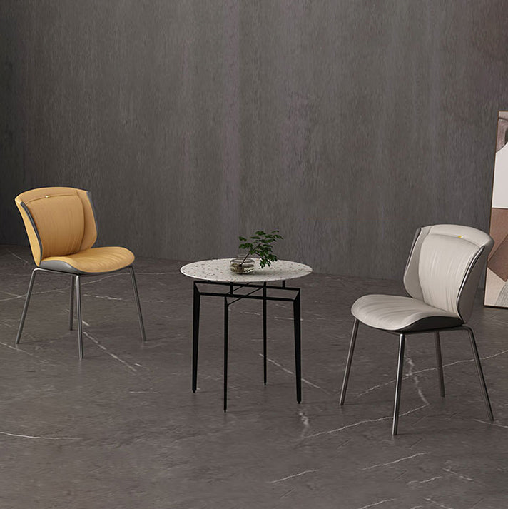 Home Side Chair Upholstered Wingback Dining Room Metal Chair (Set of 2) Clearhalo ' kitchen&dining_furn' 'Dining Chairs' 'Dining Tables & Seating' 'dining_chair' 'furn' 'furn_dining_chair' 'Furniture' 'furniture_dining_chair' 'Kitchen & Dining Furniture' 'kitchen' 3950539