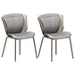 Home Side Chair Upholstered Wingback Dining Room Metal Chair (Set of 2) Gray-Orange Gray Clearhalo ' kitchen&dining_furn' 'Dining Chairs' 'Dining Tables & Seating' 'dining_chair' 'furn' 'furn_dining_chair' 'Furniture' 'furniture_dining_chair' 'Kitchen & Dining Furniture' 'kitchen' 3950540