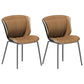 Home Side Chair Upholstered Wingback Dining Room Metal Chair (Set of 2) Orange-Gray Gray Clearhalo ' kitchen&dining_furn' 'Dining Chairs' 'Dining Tables & Seating' 'dining_chair' 'furn' 'furn_dining_chair' 'Furniture' 'furniture_dining_chair' 'Kitchen & Dining Furniture' 'kitchen' 3950544