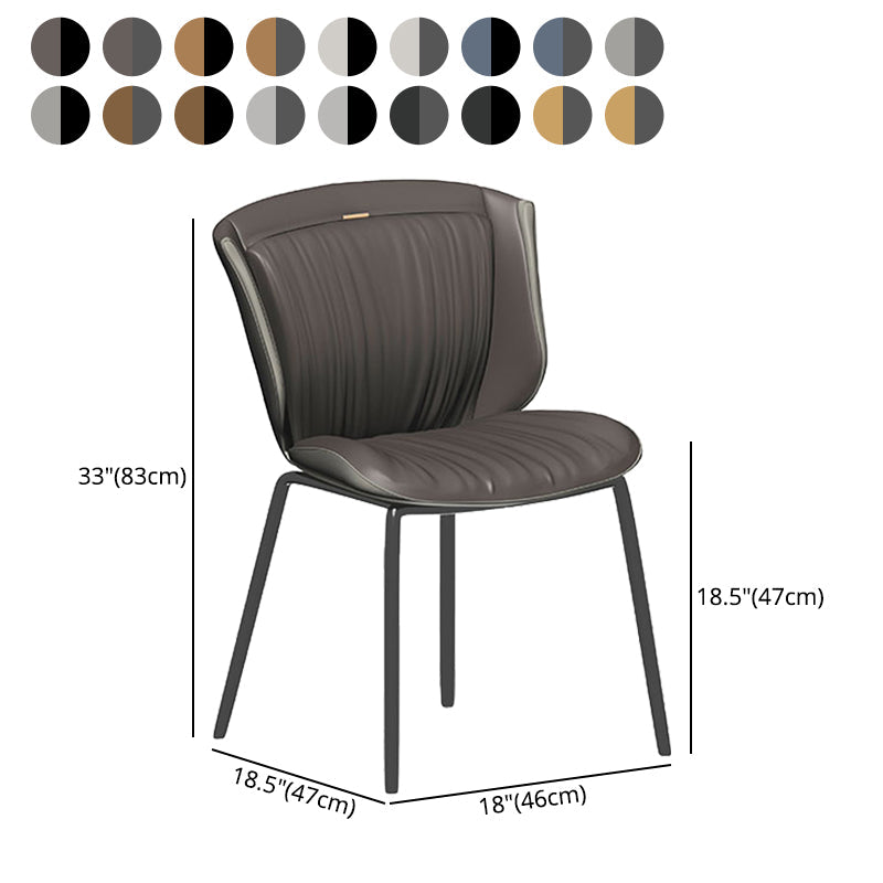 Home Side Chair Upholstered Wingback Dining Room Metal Chair (Set of 2) Clearhalo ' kitchen&dining_furn' 'Dining Chairs' 'Dining Tables & Seating' 'dining_chair' 'furn' 'furn_dining_chair' 'Furniture' 'furniture_dining_chair' 'Kitchen & Dining Furniture' 'kitchen' 3950547