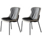 Modern Upholstered Side Dining Chairs Side Chair with Metal Legs (Set of 2) Dark Gray Black Clearhalo ' kitchen&dining_furn' 'Dining Chairs' 'Dining Tables & Seating' 'dining_chair' 'furn' 'furn_dining_chair' 'Furniture' 'furniture_dining_chair' 'Kitchen & Dining Furniture' 'kitchen' 3950549