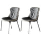 Modern Upholstered Side Dining Chairs Side Chair with Metal Legs (Set of 2) Dark Gray Gray Clearhalo ' kitchen&dining_furn' 'Dining Chairs' 'Dining Tables & Seating' 'dining_chair' 'furn' 'furn_dining_chair' 'Furniture' 'furniture_dining_chair' 'Kitchen & Dining Furniture' 'kitchen' 3950550
