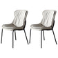 Modern Upholstered Side Dining Chairs Side Chair with Metal Legs (Set of 2) Light Gray Black Clearhalo ' kitchen&dining_furn' 'Dining Chairs' 'Dining Tables & Seating' 'dining_chair' 'furn' 'furn_dining_chair' 'Furniture' 'furniture_dining_chair' 'Kitchen & Dining Furniture' 'kitchen' 3950552