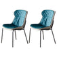 Modern Upholstered Side Dining Chairs Side Chair with Metal Legs (Set of 2) Navy Gray Clearhalo ' kitchen&dining_furn' 'Dining Chairs' 'Dining Tables & Seating' 'dining_chair' 'furn' 'furn_dining_chair' 'Furniture' 'furniture_dining_chair' 'Kitchen & Dining Furniture' 'kitchen' 3950558