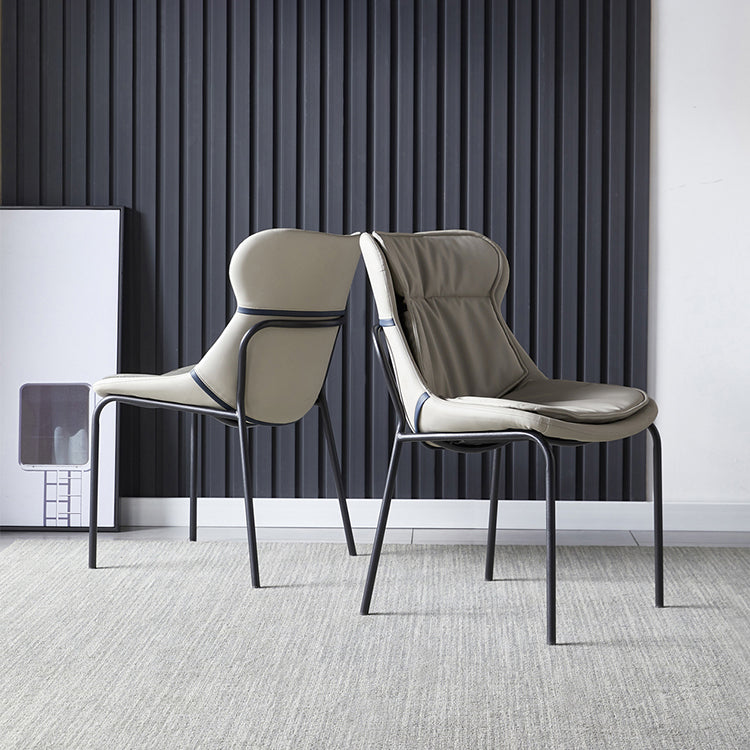 Modern Upholstered Side Dining Chairs Side Chair with Metal Legs (Set of 2) Clearhalo ' kitchen&dining_furn' 'Dining Chairs' 'Dining Tables & Seating' 'dining_chair' 'furn' 'furn_dining_chair' 'Furniture' 'furniture_dining_chair' 'Kitchen & Dining Furniture' 'kitchen' 3950566