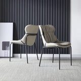 Modern Upholstered Side Dining Chairs Side Chair with Metal Legs (Set of 2) Clearhalo ' kitchen&dining_furn' 'Dining Chairs' 'Dining Tables & Seating' 'dining_chair' 'furn' 'furn_dining_chair' 'Furniture' 'furniture_dining_chair' 'Kitchen & Dining Furniture' 'kitchen' 3950566