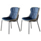 Modern Upholstered Side Dining Chairs Side Chair with Metal Legs (Set of 2) Navy Blue Gray Clearhalo ' kitchen&dining_furn' 'Dining Chairs' 'Dining Tables & Seating' 'dining_chair' 'furn' 'furn_dining_chair' 'Furniture' 'furniture_dining_chair' 'Kitchen & Dining Furniture' 'kitchen' 3950570