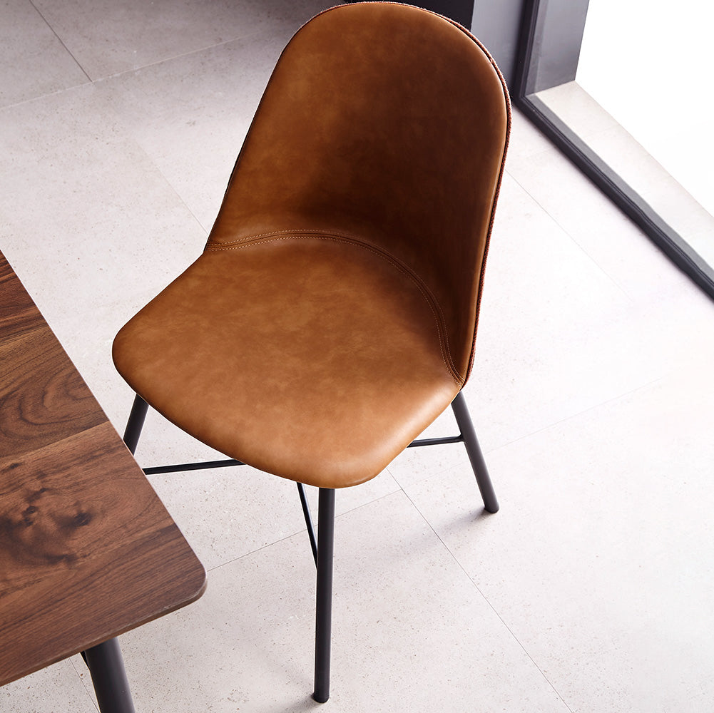 Modern Armless Dining Chairs Solid Back Dining Side Chair with Black Legs (Set of 2) Clearhalo ' kitchen&dining_furn' 'Dining Chairs' 'Dining Tables & Seating' 'dining_chair' 'furn' 'furn_dining_chair' 'Furniture' 'furniture_dining_chair' 'Kitchen & Dining Furniture' 'kitchen' 3950576