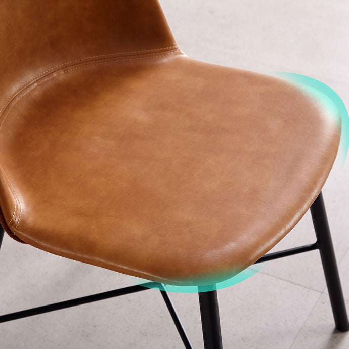 Modern Armless Dining Chairs Solid Back Dining Side Chair with Black Legs (Set of 2) Clearhalo ' kitchen&dining_furn' 'Dining Chairs' 'Dining Tables & Seating' 'dining_chair' 'furn' 'furn_dining_chair' 'Furniture' 'furniture_dining_chair' 'Kitchen & Dining Furniture' 'kitchen' 3950584