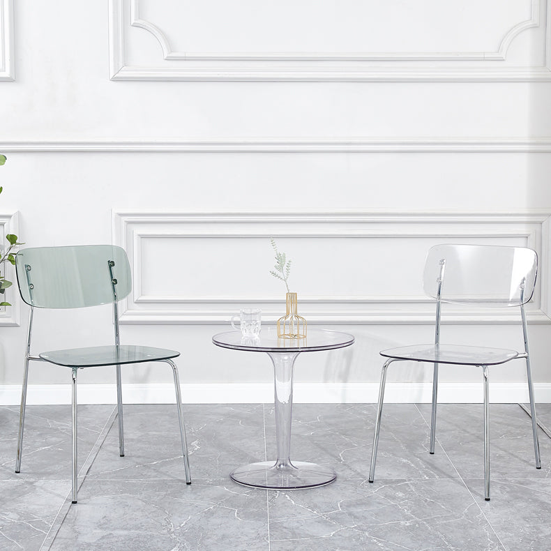 Industrial Style Plastic Dining Armless Chairs Open Back Dining Side Chair for Home Clearhalo ' kitchen&dining_furn' 'Dining Chairs' 'Dining Tables & Seating' 'dining_chair' 'furn' 'furn_dining_chair' 'Furniture' 'furniture_dining_chair' 'Kitchen & Dining Furniture' 'kitchen' 3950591