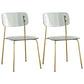 Industrial Style Plastic Dining Armless Chairs Open Back Dining Side Chair for Home Grey 2 Piece Set Brass Gold Clearhalo ' kitchen&dining_furn' 'Dining Chairs' 'Dining Tables & Seating' 'dining_chair' 'furn' 'furn_dining_chair' 'Furniture' 'furniture_dining_chair' 'Kitchen & Dining Furniture' 'kitchen' 3950594