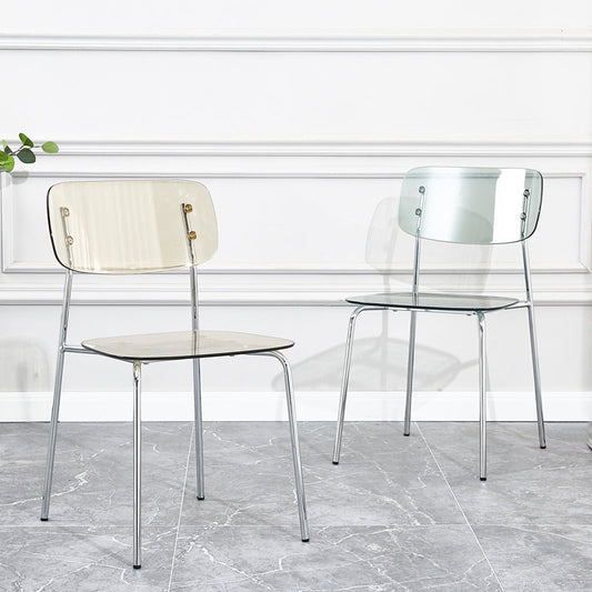 Industrial Style Plastic Dining Armless Chairs Open Back Dining Side Chair for Home Clearhalo ' kitchen&dining_furn' 'Dining Chairs' 'Dining Tables & Seating' 'dining_chair' 'furn' 'furn_dining_chair' 'Furniture' 'furniture_dining_chair' 'Kitchen & Dining Furniture' 'kitchen' 3950595