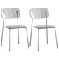Industrial Style Plastic Dining Armless Chairs Open Back Dining Side Chair for Home Grey 2 Piece Set Silver Clearhalo ' kitchen&dining_furn' 'Dining Chairs' 'Dining Tables & Seating' 'dining_chair' 'furn' 'furn_dining_chair' 'Furniture' 'furniture_dining_chair' 'Kitchen & Dining Furniture' 'kitchen' 3950599