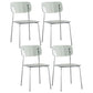 Industrial Style Plastic Dining Armless Chairs Open Back Dining Side Chair for Home Grey 4 Piece Set Silver Clearhalo ' kitchen&dining_furn' 'Dining Chairs' 'Dining Tables & Seating' 'dining_chair' 'furn' 'furn_dining_chair' 'Furniture' 'furniture_dining_chair' 'Kitchen & Dining Furniture' 'kitchen' 3950601