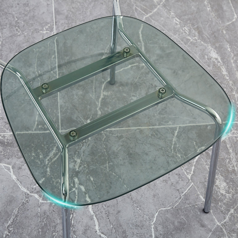 Industrial Style Plastic Dining Armless Chairs Open Back Dining Side Chair for Home Clearhalo ' kitchen&dining_furn' 'Dining Chairs' 'Dining Tables & Seating' 'dining_chair' 'furn' 'furn_dining_chair' 'Furniture' 'furniture_dining_chair' 'Kitchen & Dining Furniture' 'kitchen' 3950602