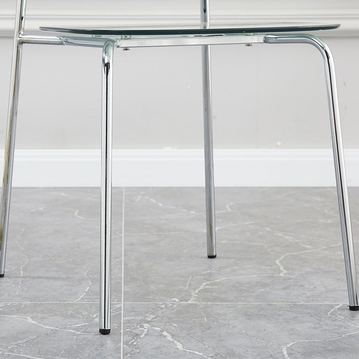 Industrial Style Plastic Dining Armless Chairs Open Back Dining Side Chair for Home Clearhalo ' kitchen&dining_furn' 'Dining Chairs' 'Dining Tables & Seating' 'dining_chair' 'furn' 'furn_dining_chair' 'Furniture' 'furniture_dining_chair' 'Kitchen & Dining Furniture' 'kitchen' 3950606