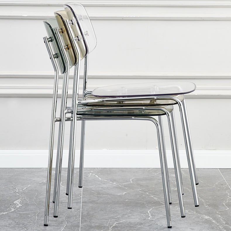 Industrial Style Plastic Dining Armless Chairs Open Back Dining Side Chair for Home Clearhalo ' kitchen&dining_furn' 'Dining Chairs' 'Dining Tables & Seating' 'dining_chair' 'furn' 'furn_dining_chair' 'Furniture' 'furniture_dining_chair' 'Kitchen & Dining Furniture' 'kitchen' 3950609