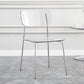Industrial Style Plastic Dining Armless Chairs Open Back Dining Side Chair for Home White 1 Piece Silver Clearhalo ' kitchen&dining_furn' 'Dining Chairs' 'Dining Tables & Seating' 'dining_chair' 'furn' 'furn_dining_chair' 'Furniture' 'furniture_dining_chair' 'Kitchen & Dining Furniture' 'kitchen' 3950610