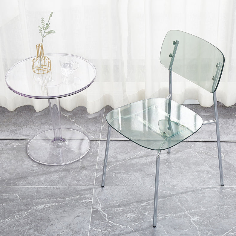 Industrial Style Plastic Dining Armless Chairs Open Back Dining Side Chair for Home Clearhalo ' kitchen&dining_furn' 'Dining Chairs' 'Dining Tables & Seating' 'dining_chair' 'furn' 'furn_dining_chair' 'Furniture' 'furniture_dining_chair' 'Kitchen & Dining Furniture' 'kitchen' 3950611