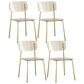 Industrial Style Plastic Dining Armless Chairs Open Back Dining Side Chair for Home Tan 4 Piece Set Brass Gold Clearhalo ' kitchen&dining_furn' 'Dining Chairs' 'Dining Tables & Seating' 'dining_chair' 'furn' 'furn_dining_chair' 'Furniture' 'furniture_dining_chair' 'Kitchen & Dining Furniture' 'kitchen' 3950616