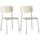 Industrial Style Plastic Dining Armless Chairs Open Back Dining Side Chair for Home Tan 2 Piece Set Silver Clearhalo ' kitchen&dining_furn' 'Dining Chairs' 'Dining Tables & Seating' 'dining_chair' 'furn' 'furn_dining_chair' 'Furniture' 'furniture_dining_chair' 'Kitchen & Dining Furniture' 'kitchen' 3950618