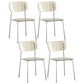 Industrial Style Plastic Dining Armless Chairs Open Back Dining Side Chair for Home Tan 4 Piece Set Silver Clearhalo ' kitchen&dining_furn' 'Dining Chairs' 'Dining Tables & Seating' 'dining_chair' 'furn' 'furn_dining_chair' 'Furniture' 'furniture_dining_chair' 'Kitchen & Dining Furniture' 'kitchen' 3950619