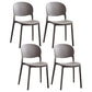 Stackable Armless Dining Chairs Plastic Open Back Side Chair (Set of 4) Grey Clearhalo ' kitchen&dining_furn' 'Dining Chairs' 'Dining Tables & Seating' 'dining_chair' 'furn' 'furn_dining_chair' 'Furniture' 'furniture_dining_chair' 'Kitchen & Dining Furniture' 'kitchen' 3950623