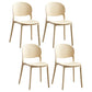 Stackable Armless Dining Chairs Plastic Open Back Side Chair (Set of 4) Camel Clearhalo ' kitchen&dining_furn' 'Dining Chairs' 'Dining Tables & Seating' 'dining_chair' 'furn' 'furn_dining_chair' 'Furniture' 'furniture_dining_chair' 'Kitchen & Dining Furniture' 'kitchen' 3950632