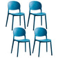 Stackable Armless Dining Chairs Plastic Open Back Side Chair (Set of 4) Peacock Blue Clearhalo ' kitchen&dining_furn' 'Dining Chairs' 'Dining Tables & Seating' 'dining_chair' 'furn' 'furn_dining_chair' 'Furniture' 'furniture_dining_chair' 'Kitchen & Dining Furniture' 'kitchen' 3950635