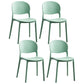 Stackable Armless Dining Chairs Plastic Open Back Side Chair (Set of 4) Pea Green Clearhalo ' kitchen&dining_furn' 'Dining Chairs' 'Dining Tables & Seating' 'dining_chair' 'furn' 'furn_dining_chair' 'Furniture' 'furniture_dining_chair' 'Kitchen & Dining Furniture' 'kitchen' 3950639
