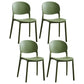 Stackable Armless Dining Chairs Plastic Open Back Side Chair (Set of 4) Blackish Green Clearhalo ' kitchen&dining_furn' 'Dining Chairs' 'Dining Tables & Seating' 'dining_chair' 'furn' 'furn_dining_chair' 'Furniture' 'furniture_dining_chair' 'Kitchen & Dining Furniture' 'kitchen' 3950641