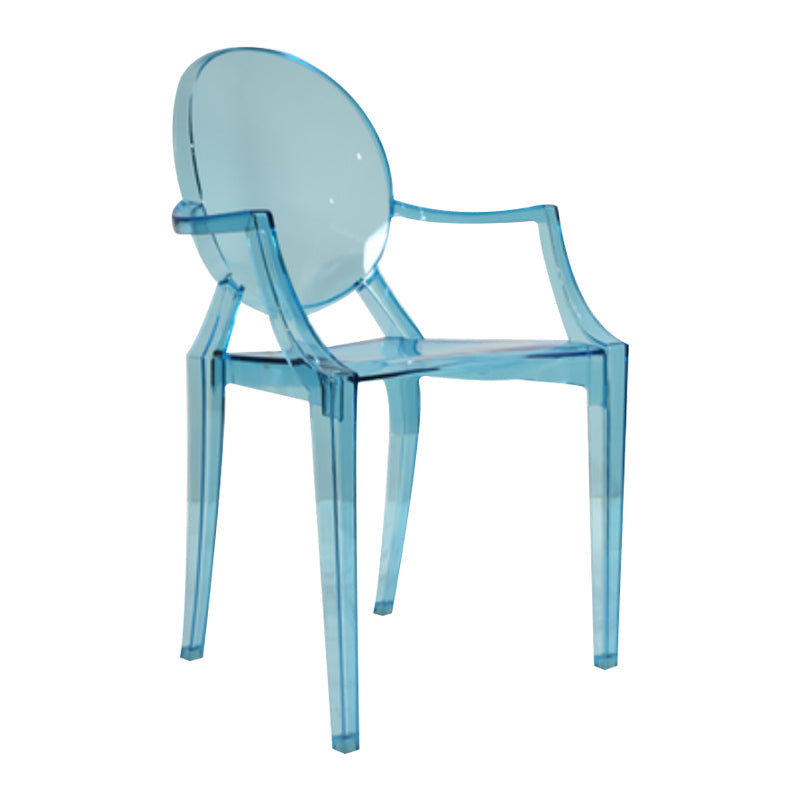 Minimalist Style Open Back Dining Side Chairs Plastic Dining Armchairs Blue 1 Piece Clearhalo ' kitchen&dining_furn' 'Dining Chairs' 'Dining Tables & Seating' 'dining_chair' 'furn' 'furn_dining_chair' 'Furniture' 'furniture_dining_chair' 'Kitchen & Dining Furniture' 'kitchen' 3950651