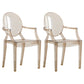 Minimalist Style Open Back Dining Side Chairs Plastic Dining Armchairs Amber 2 Piece Set Clearhalo ' kitchen&dining_furn' 'Dining Chairs' 'Dining Tables & Seating' 'dining_chair' 'furn' 'furn_dining_chair' 'Furniture' 'furniture_dining_chair' 'Kitchen & Dining Furniture' 'kitchen' 3950659