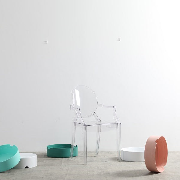 Minimalist Style Open Back Dining Side Chairs Plastic Dining Armchairs Clearhalo ' kitchen&dining_furn' 'Dining Chairs' 'Dining Tables & Seating' 'dining_chair' 'furn' 'furn_dining_chair' 'Furniture' 'furniture_dining_chair' 'Kitchen & Dining Furniture' 'kitchen' 3950661