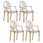 Minimalist Style Open Back Dining Side Chairs Plastic Dining Armchairs Amber 4 Piece Set Clearhalo ' kitchen&dining_furn' 'Dining Chairs' 'Dining Tables & Seating' 'dining_chair' 'furn' 'furn_dining_chair' 'Furniture' 'furniture_dining_chair' 'Kitchen & Dining Furniture' 'kitchen' 3950662