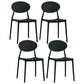 Plastic Stackable Dining Side Chair Open Back Armless Dining Chairs (Set of 4) Black Clearhalo ' kitchen&dining_furn' 'Dining Chairs' 'Dining Tables & Seating' 'dining_chair' 'furn' 'furn_dining_chair' 'Furniture' 'furniture_dining_chair' 'Kitchen & Dining Furniture' 'kitchen' 3950668