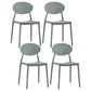 Plastic Stackable Dining Side Chair Open Back Armless Dining Chairs (Set of 4) Grey Clearhalo ' kitchen&dining_furn' 'Dining Chairs' 'Dining Tables & Seating' 'dining_chair' 'furn' 'furn_dining_chair' 'Furniture' 'furniture_dining_chair' 'Kitchen & Dining Furniture' 'kitchen' 3950669
