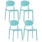 Plastic Stackable Dining Side Chair Open Back Armless Dining Chairs (Set of 4) Light Blue Clearhalo ' kitchen&dining_furn' 'Dining Chairs' 'Dining Tables & Seating' 'dining_chair' 'furn' 'furn_dining_chair' 'Furniture' 'furniture_dining_chair' 'Kitchen & Dining Furniture' 'kitchen' 3950678