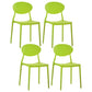 Plastic Stackable Dining Side Chair Open Back Armless Dining Chairs (Set of 4) Turquoise Clearhalo ' kitchen&dining_furn' 'Dining Chairs' 'Dining Tables & Seating' 'dining_chair' 'furn' 'furn_dining_chair' 'Furniture' 'furniture_dining_chair' 'Kitchen & Dining Furniture' 'kitchen' 3950685