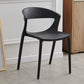 Minimalist Style Plastic Dining Armless Chairs Open Back Dining Side Chair Black 1 Piece Clearhalo ' kitchen&dining_furn' 'Dining Chairs' 'Dining Tables & Seating' 'dining_chair' 'furn' 'furn_dining_chair' 'Furniture' 'furniture_dining_chair' 'Kitchen & Dining Furniture' 'kitchen' 3950688
