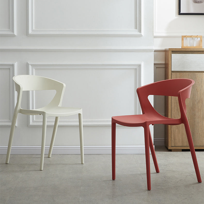 Minimalist Style Plastic Dining Armless Chairs Open Back Dining Side Chair Clearhalo ' kitchen&dining_furn' 'Dining Chairs' 'Dining Tables & Seating' 'dining_chair' 'furn' 'furn_dining_chair' 'Furniture' 'furniture_dining_chair' 'Kitchen & Dining Furniture' 'kitchen' 3950705