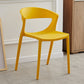 Minimalist Style Plastic Dining Armless Chairs Open Back Dining Side Chair Yellow 1 Piece Clearhalo ' kitchen&dining_furn' 'Dining Chairs' 'Dining Tables & Seating' 'dining_chair' 'furn' 'furn_dining_chair' 'Furniture' 'furniture_dining_chair' 'Kitchen & Dining Furniture' 'kitchen' 3950713