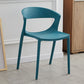 Minimalist Style Plastic Dining Armless Chairs Open Back Dining Side Chair Peacock Blue 1 Piece Clearhalo ' kitchen&dining_furn' 'Dining Chairs' 'Dining Tables & Seating' 'dining_chair' 'furn' 'furn_dining_chair' 'Furniture' 'furniture_dining_chair' 'Kitchen & Dining Furniture' 'kitchen' 3950722