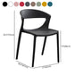 Minimalist Style Plastic Dining Armless Chairs Open Back Dining Side Chair Clearhalo ' kitchen&dining_furn' 'Dining Chairs' 'Dining Tables & Seating' 'dining_chair' 'furn' 'furn_dining_chair' 'Furniture' 'furniture_dining_chair' 'Kitchen & Dining Furniture' 'kitchen' 3950725