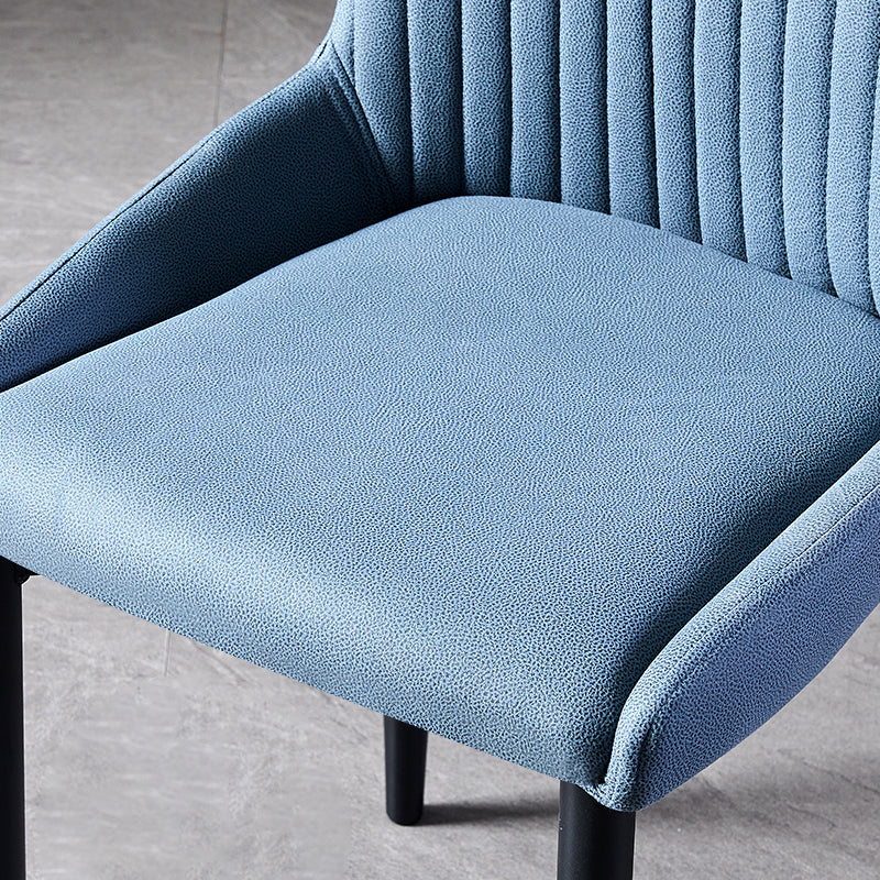 Scandinavian Style Linen Fabric Dining Chairs Solid Back Armless Chairs for Home Clearhalo ' kitchen&dining_furn' 'Dining Chairs' 'Dining Tables & Seating' 'dining_chair' 'furn' 'furn_dining_chair' 'Furniture' 'furniture_dining_chair' 'Kitchen & Dining Furniture' 'kitchen' 3950739