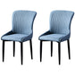 Scandinavian Style Linen Fabric Dining Chairs Solid Back Armless Chairs for Home Blue 2 Piece Set Black Clearhalo ' kitchen&dining_furn' 'Dining Chairs' 'Dining Tables & Seating' 'dining_chair' 'furn' 'furn_dining_chair' 'Furniture' 'furniture_dining_chair' 'Kitchen & Dining Furniture' 'kitchen' 3950752