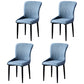 Scandinavian Style Linen Fabric Dining Chairs Solid Back Armless Chairs for Home Blue 4 Piece Set Black Clearhalo ' kitchen&dining_furn' 'Dining Chairs' 'Dining Tables & Seating' 'dining_chair' 'furn' 'furn_dining_chair' 'Furniture' 'furniture_dining_chair' 'Kitchen & Dining Furniture' 'kitchen' 3950753