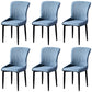 Scandinavian Style Linen Fabric Dining Chairs Solid Back Armless Chairs for Home Blue 6 Piece Set Black Clearhalo ' kitchen&dining_furn' 'Dining Chairs' 'Dining Tables & Seating' 'dining_chair' 'furn' 'furn_dining_chair' 'Furniture' 'furniture_dining_chair' 'Kitchen & Dining Furniture' 'kitchen' 3950754